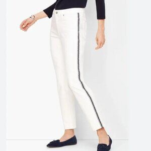 Talbots Flawless High Waist Straight Ankle Jeans: White Size 6P - New